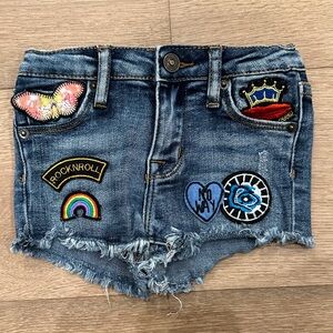 Hudson Jeans Kids Denim Shorts with Colorful Patches